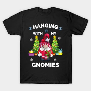 Hanging With Gnomies Gnome Christmas Tree Xmas Gift T-Shirt